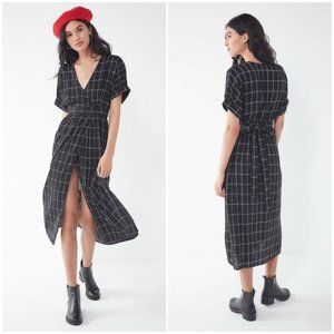 UO Gloria Midi Wrap Dress